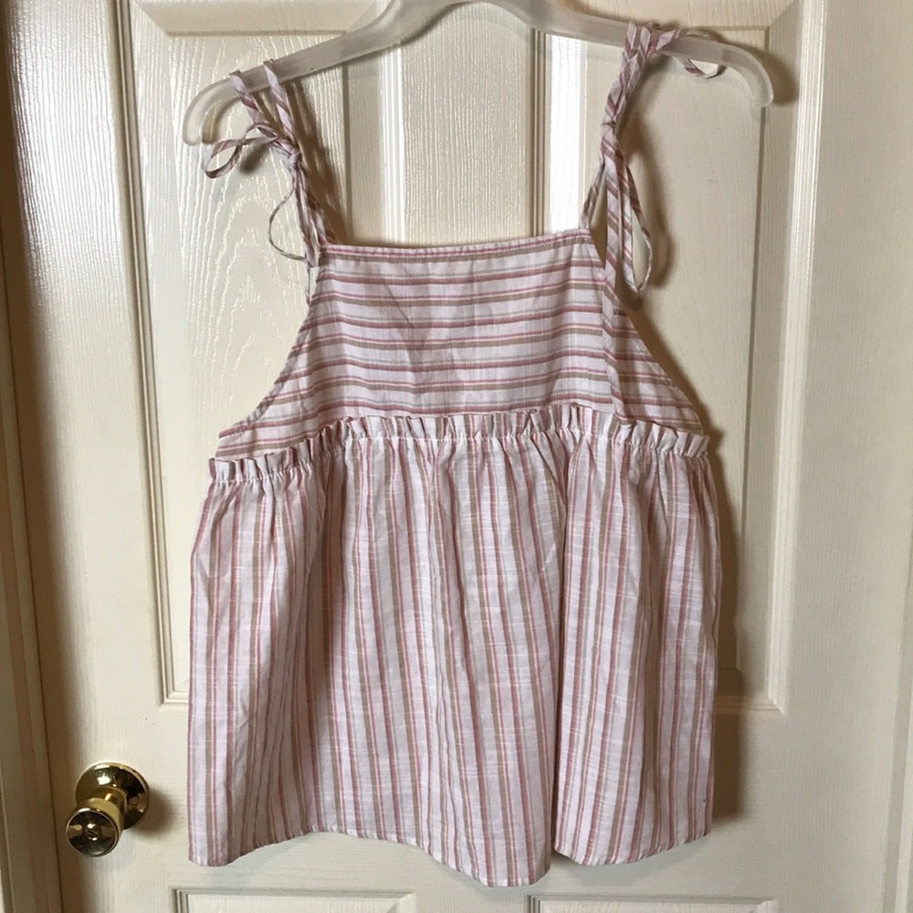 Love Culture Striped Halter Top Large